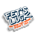 Fets Luck Hard Hat Sticker