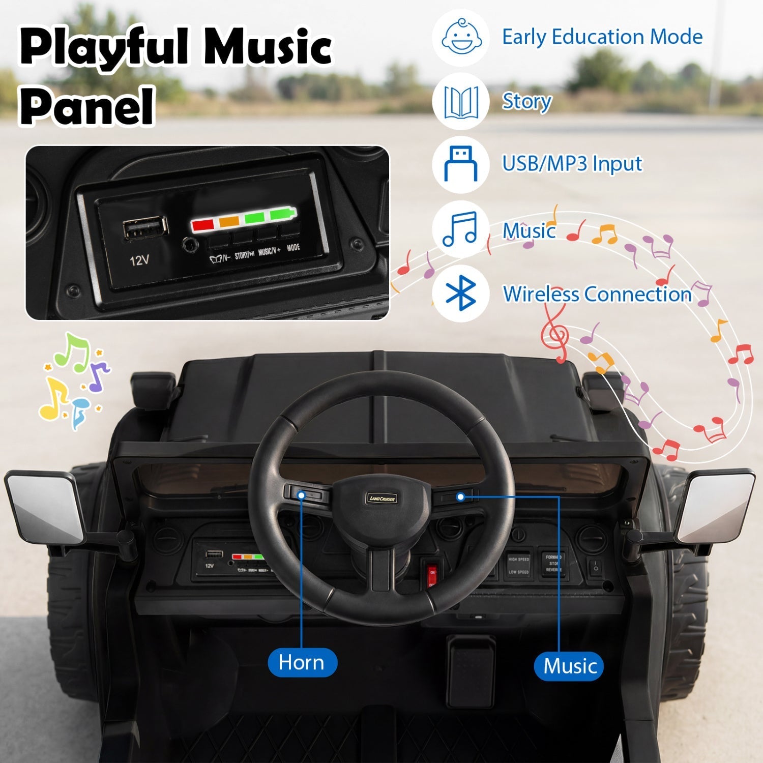 12V Electric Ride On Truck with Dump Bed and Remote Control