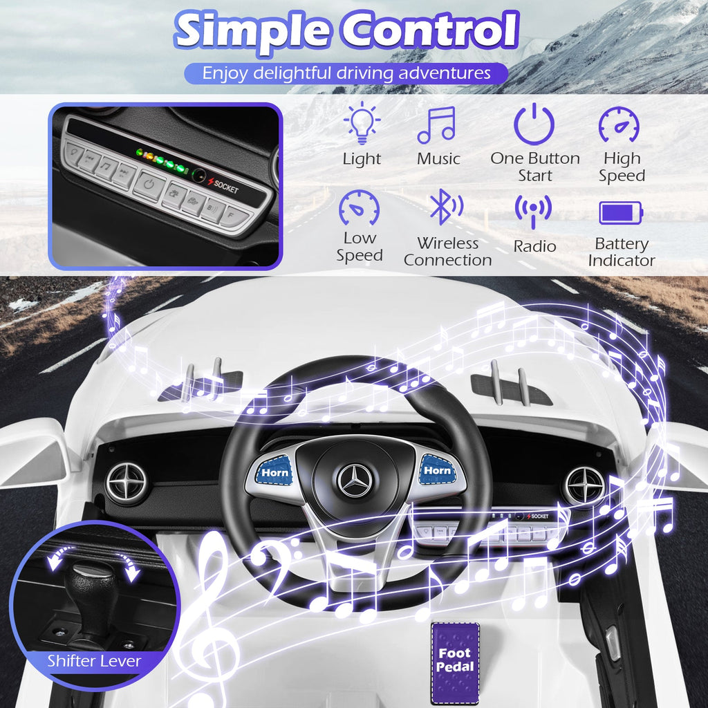 12V Kids Ride on Car Licensed Mercedes-Benz with Remote and Music