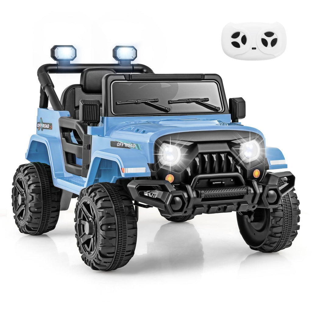 12V Kids Ride on Truck Car with Remote Control Threaded Wheels and 3 Speeds