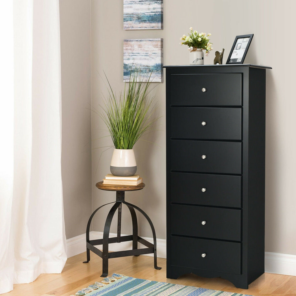 6 Drawers Chest Dresser Clothes Storage Bedroom Furniture Cabinet