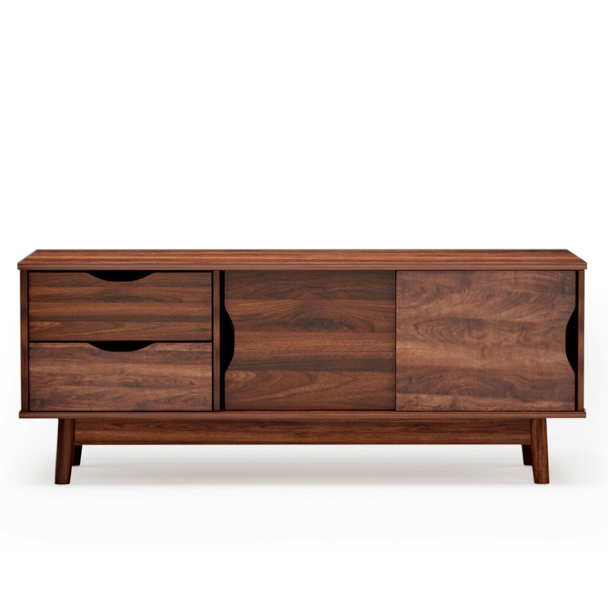 TV Stand for TV up to 60 Inch Media Console Table Storage with Doors