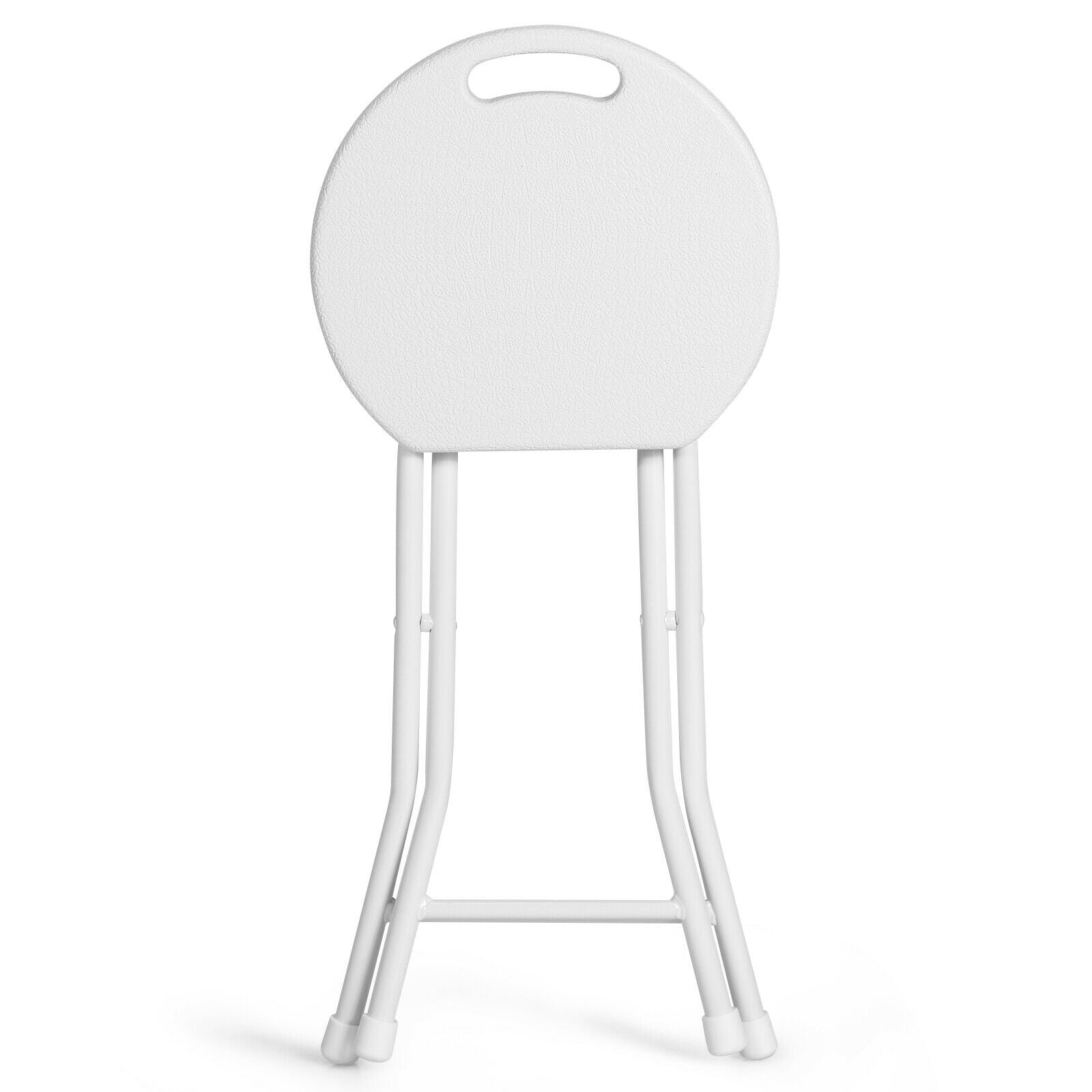 Set of 4 18 Inch Collapsible Round Stools with Handle