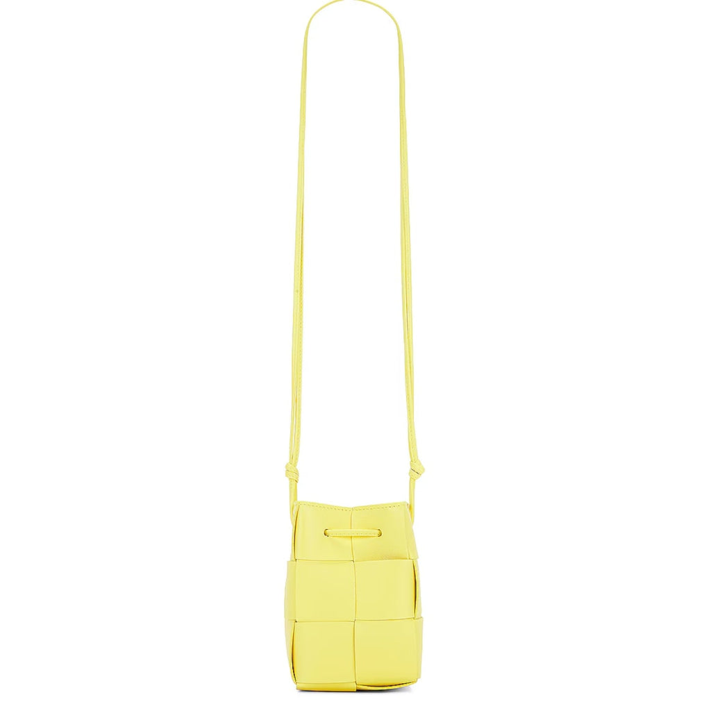 Chic Woven Mini Crossbody Bucket Bag – Lightweight Shoulder Handbag