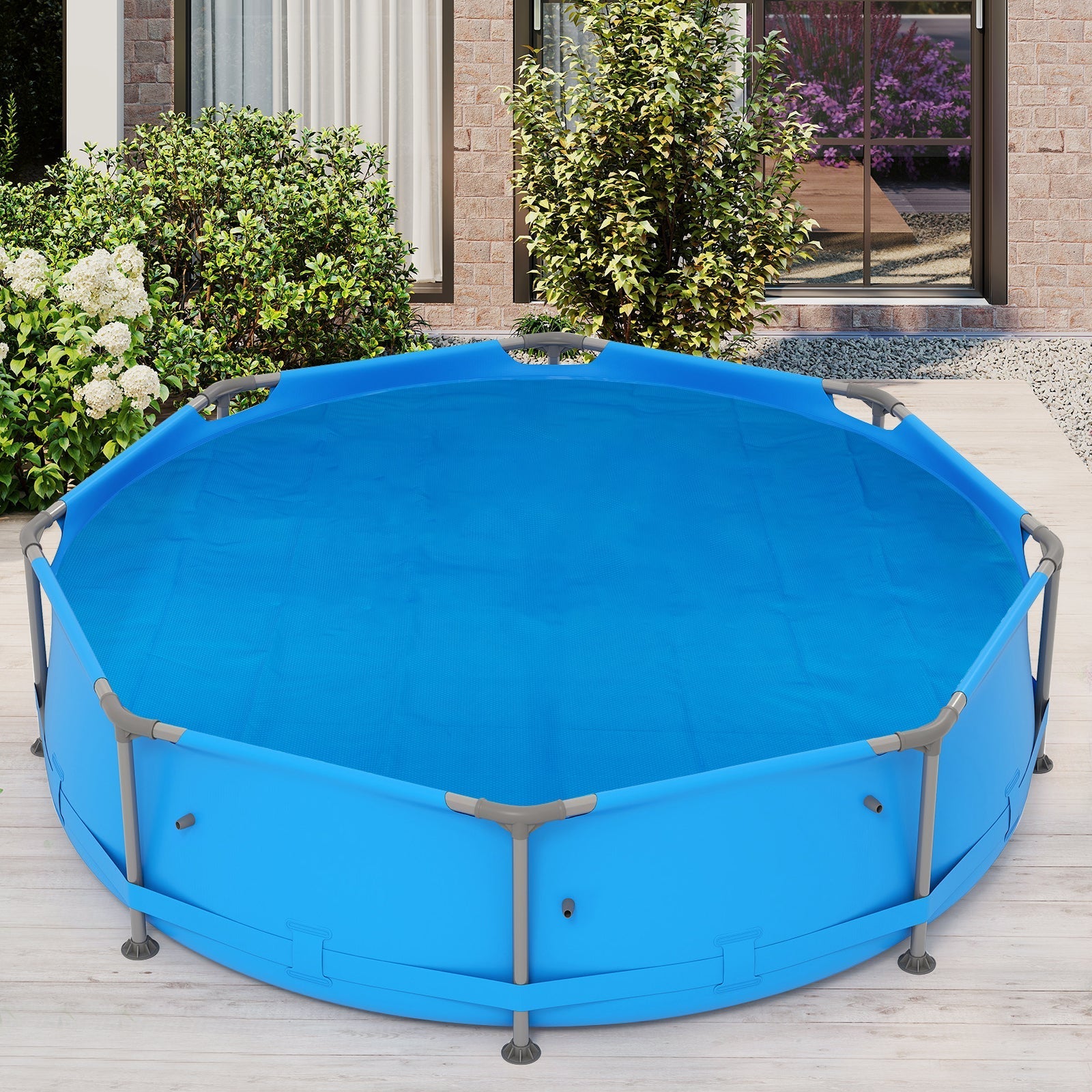 12ft x 30in Round Above Ground Swimming Pool with 12 ft Pool Cover