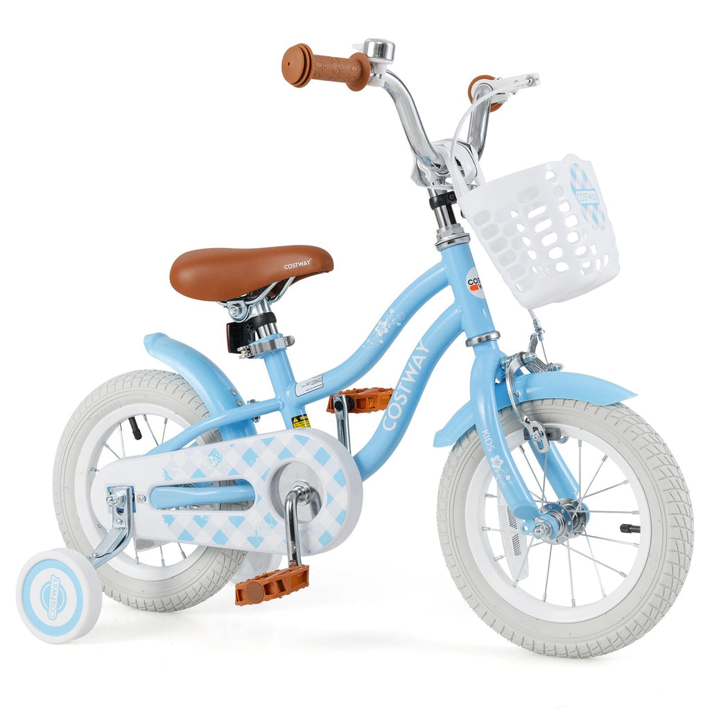 14 Inch Kids Bike with Adjustable Handlebar and Seat for 3-5 Year Old