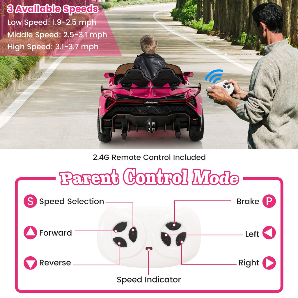12V Licensed Lamborghini 4WD Kids Ride-on Sports Car with 2.4G Remote