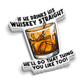 Whiskey Straight - Hard Hat Decal