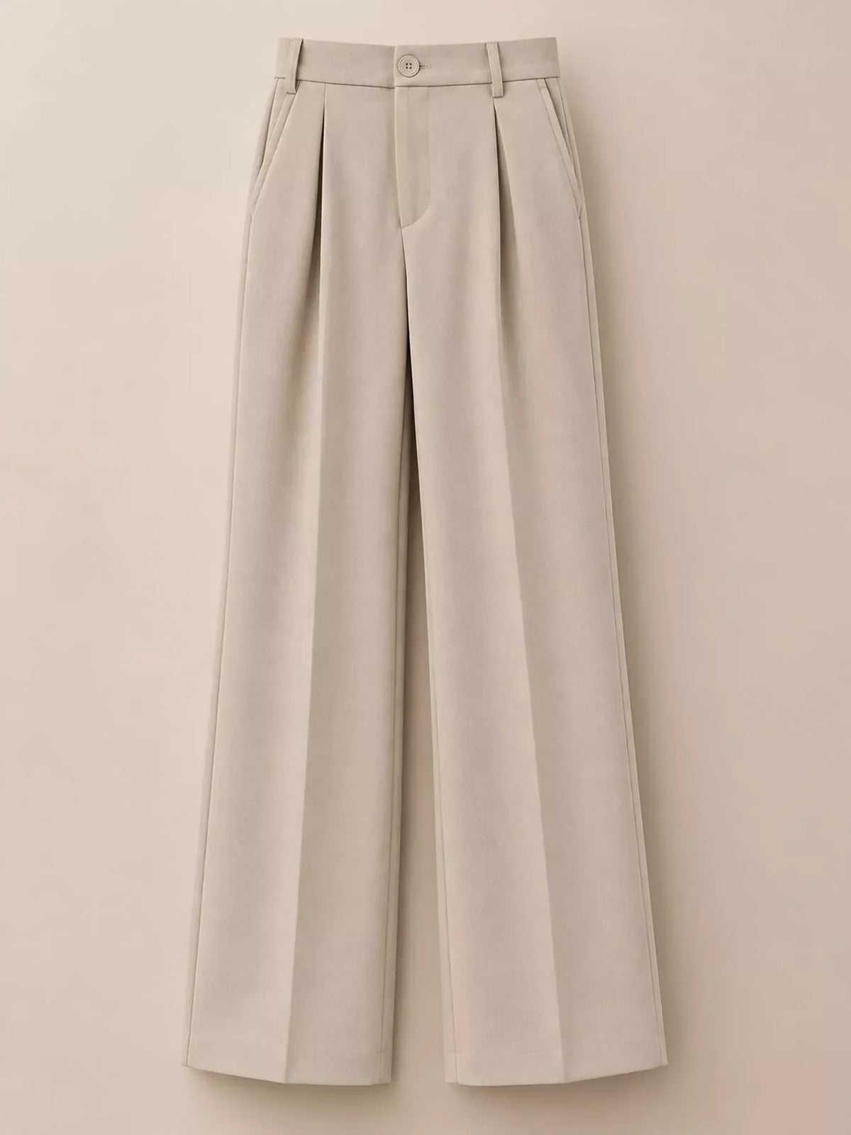 High-Waisted Pleated Wide-Leg Pants