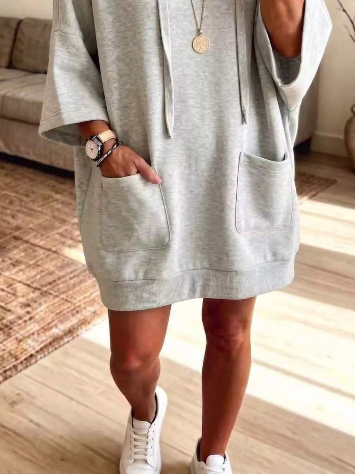 Full Size Drawstring Oversized Front Pockets Oversized Hoodie Plus Size
