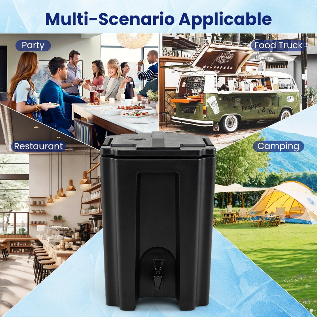13.2 Gal Insulated Beverage Dispenser Commercial with Two-Stage Faucet