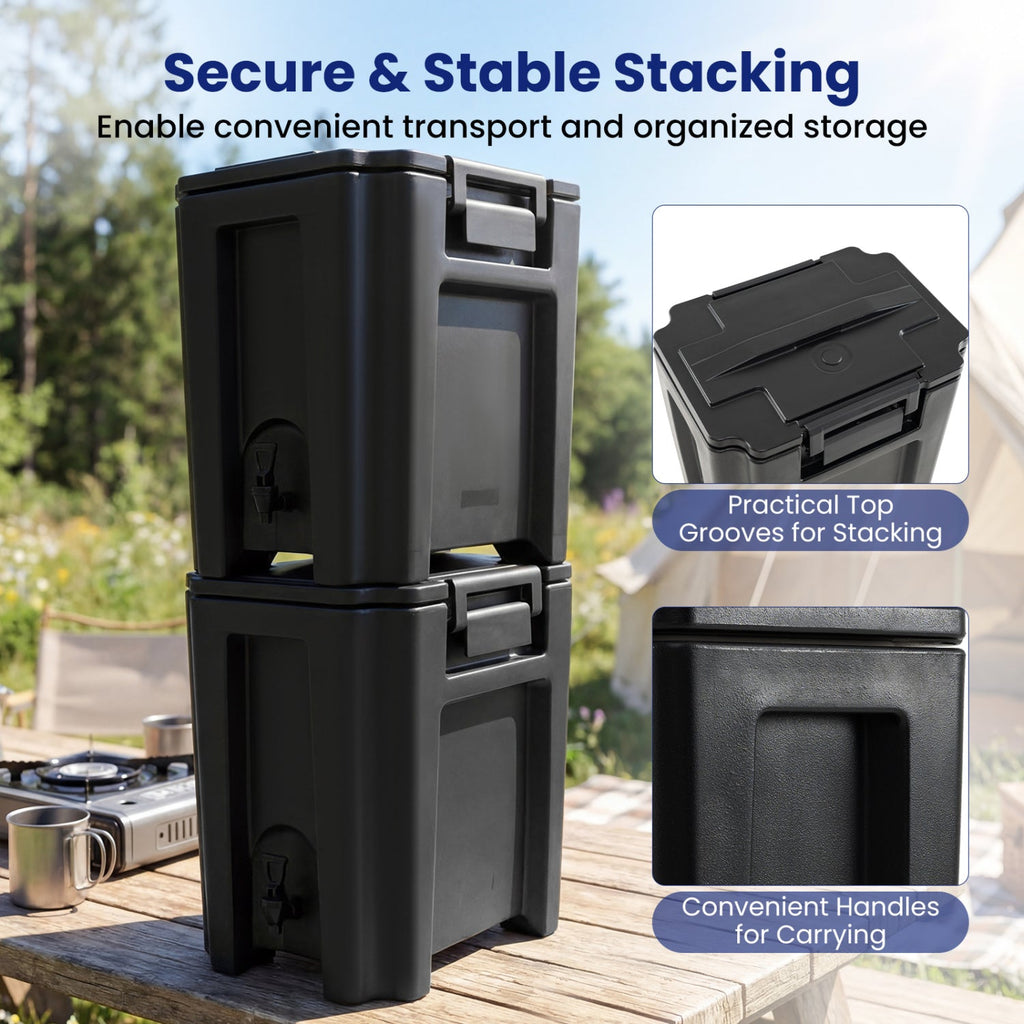 13.2 Gal Insulated Beverage Dispenser Commercial with Two-Stage Faucet