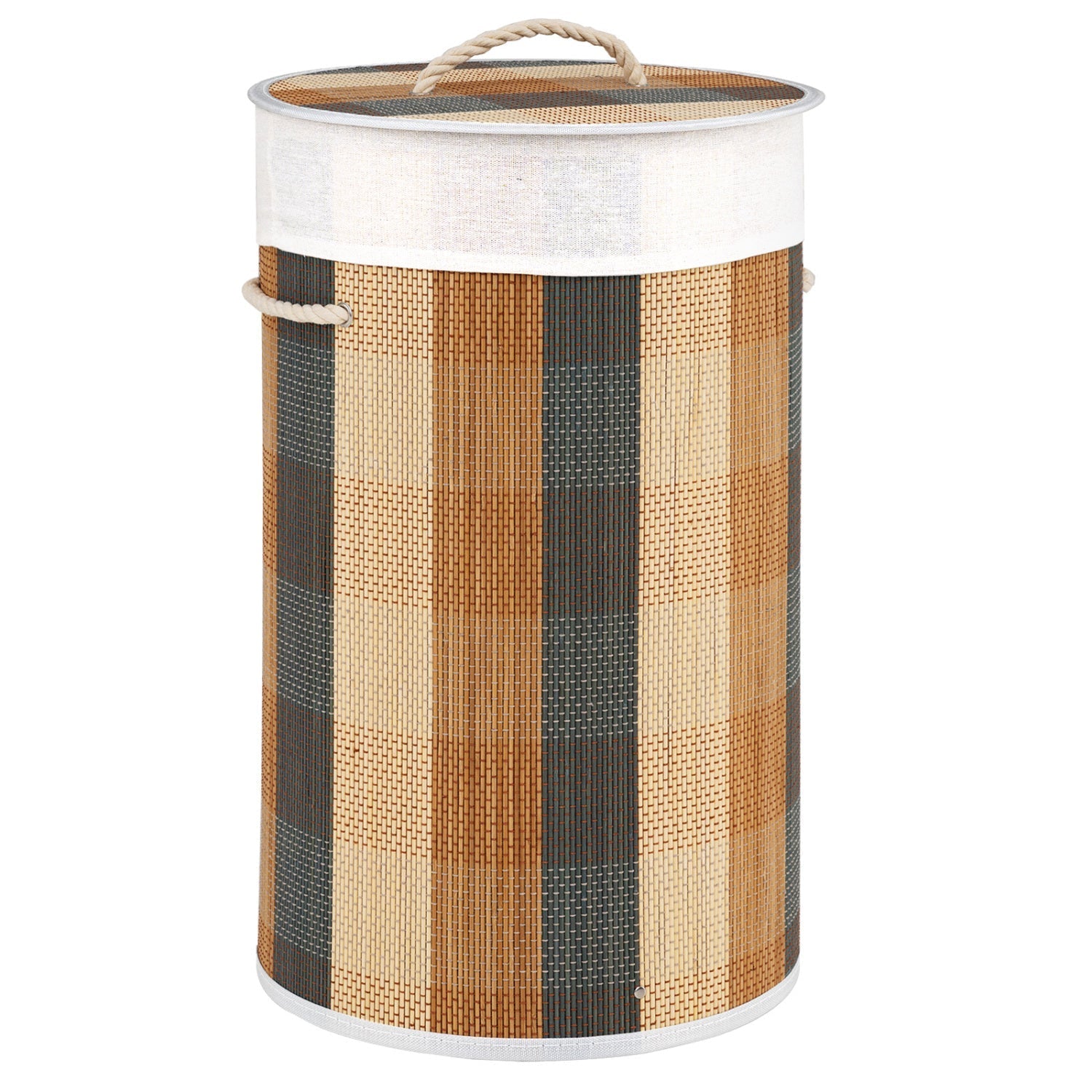 13.2 Gallon Bamboo Laundry Hamper with Removable Liner