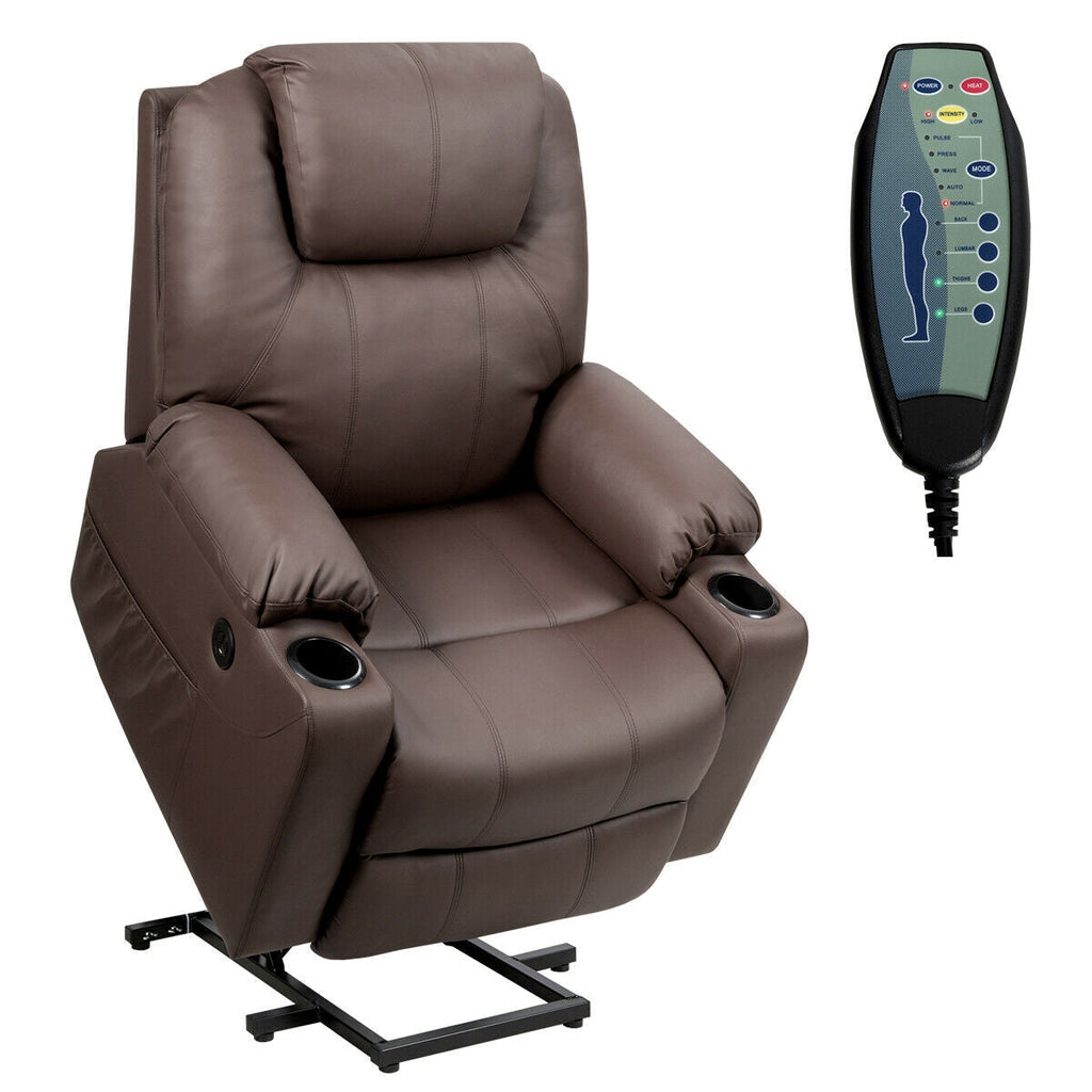 Electric Power Lift Leather Massage Sofa