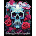 Skull Tattoos and Roses coloring book for inmates - Paperback