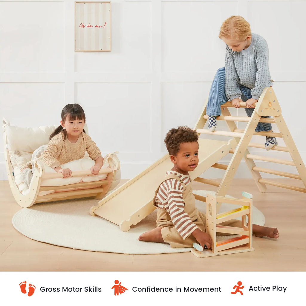Tiny Land® 7-in-1 Montessori Climbing Set with Play Pad