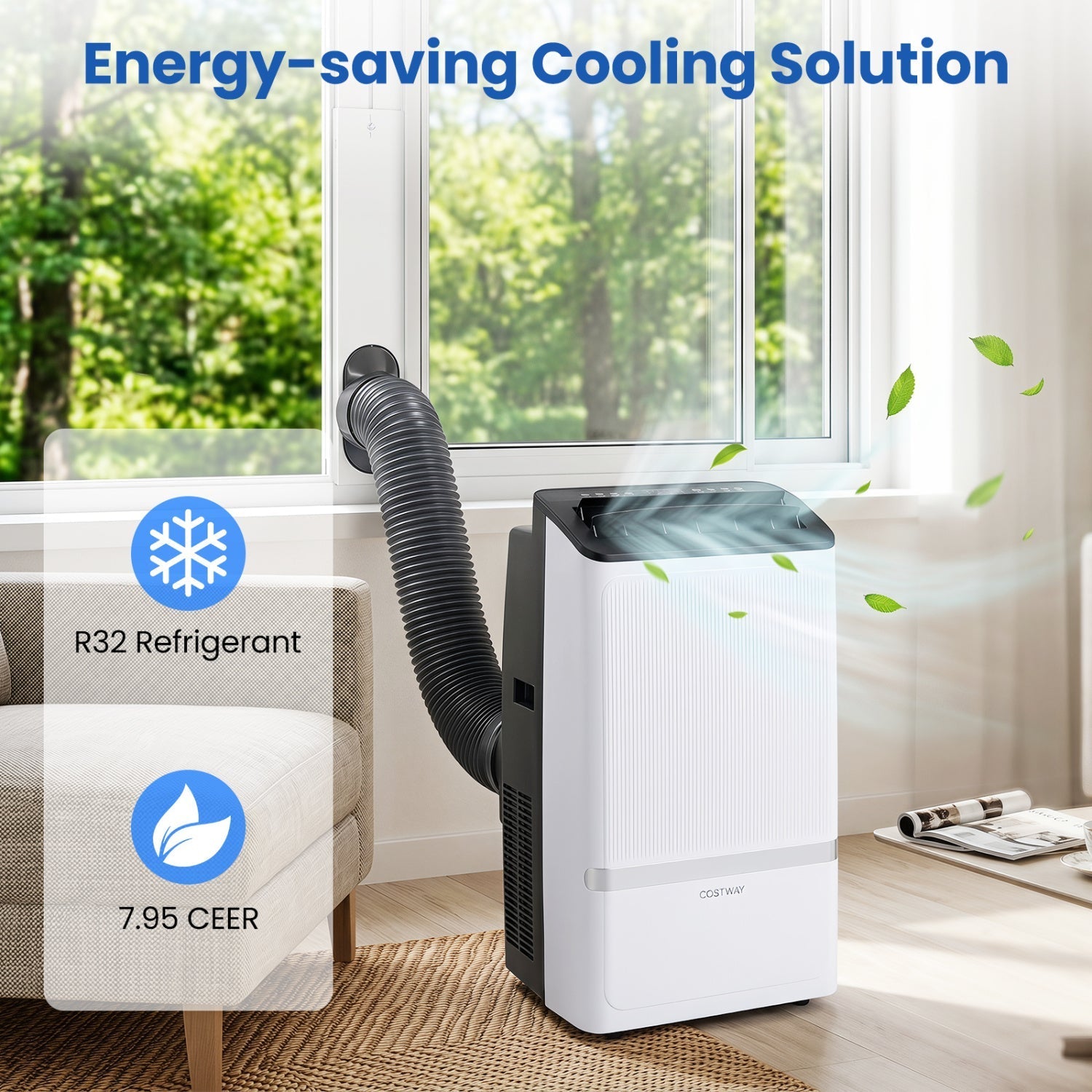14000 BTU Portable Air Conditioner with WiFi & Dehumidifier