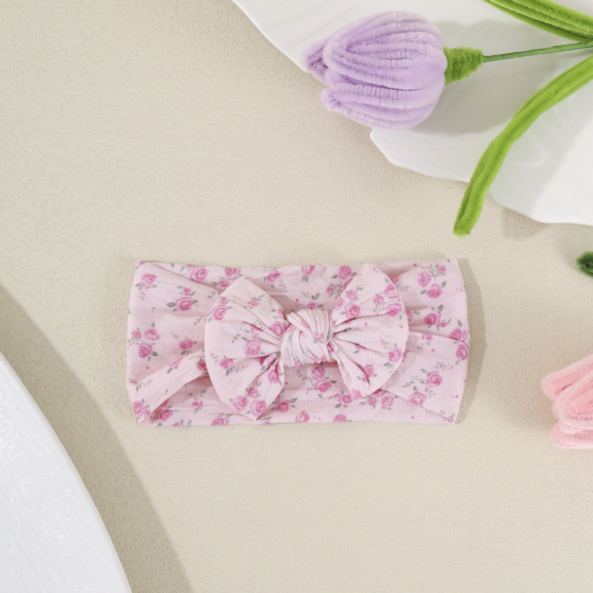 Childrens Cute Bow-Knot Elastic Soft Wide Headband