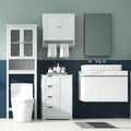 Laundry Room Bundle: Wooden Cabinet Wall-Mounted Bathroom Storage Clothe Dryer Laundry Basket