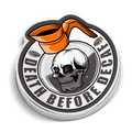 Death Before Decaf Hard Hat Sticker