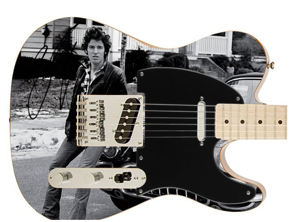 Bruce Springsteen Signed Autographed Young Car Photo Graphics Fender Guitar