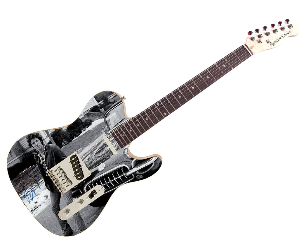 Bruce Springsteen Signed Autographed Vintage Photo Graphics Guitar