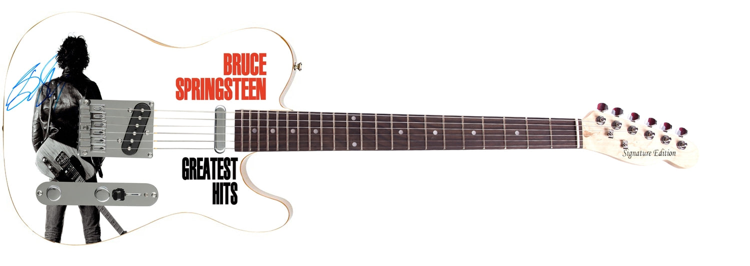 Bruce Springsteen Signed Autographed Greatest Hits Photo Graphics Guitar