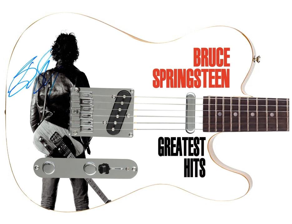 Bruce Springsteen Signed Autographed Greatest Hits Photo Graphics Guitar