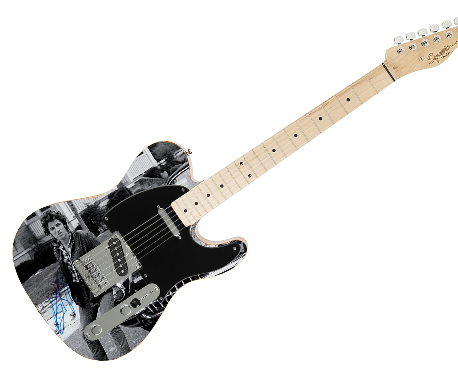 Bruce Springsteen Signed Autographed New Jersey Photo Graphics Fender Guitar