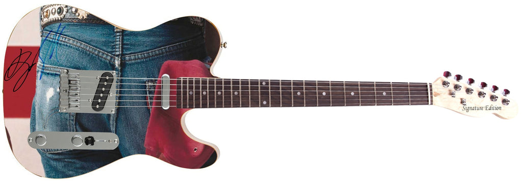 Bruce Springsteen Signed Autographed USA Butt Photo Graphics Guitar