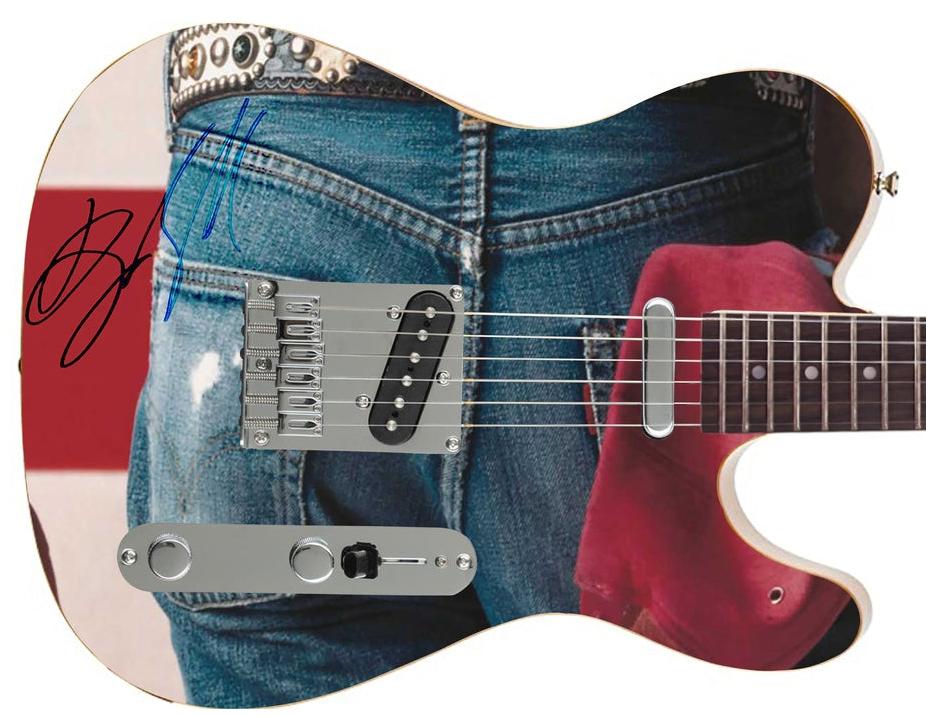 Bruce Springsteen Signed Autographed USA Butt Photo Graphics Guitar
