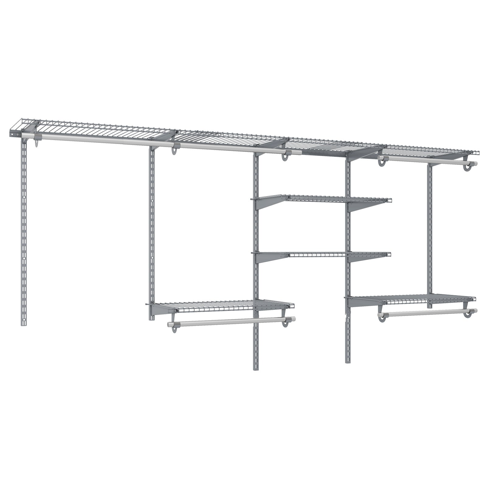 4-8 Feet Closet Organizers and Storage System with Hanging Rod for Laundry Bedroom