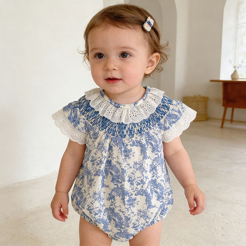Lightweight Floral Romper For Baby Girls
