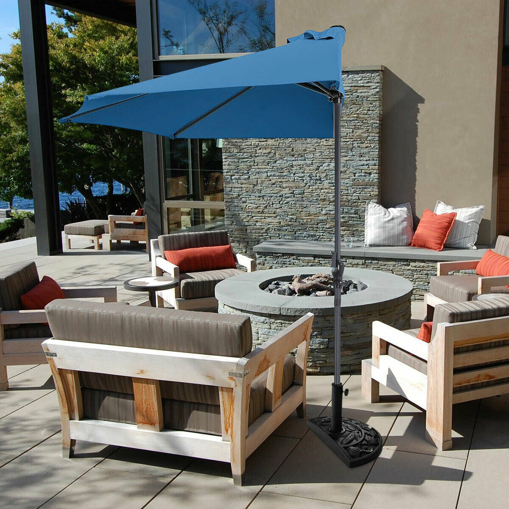 9Ft Patio Bistro Half Round Umbrella