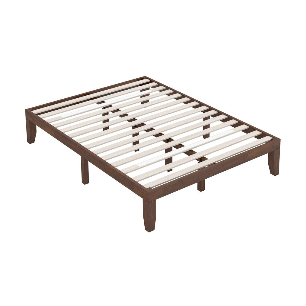 Queen Size 14 Inch Wooden Bed Mattress Frame