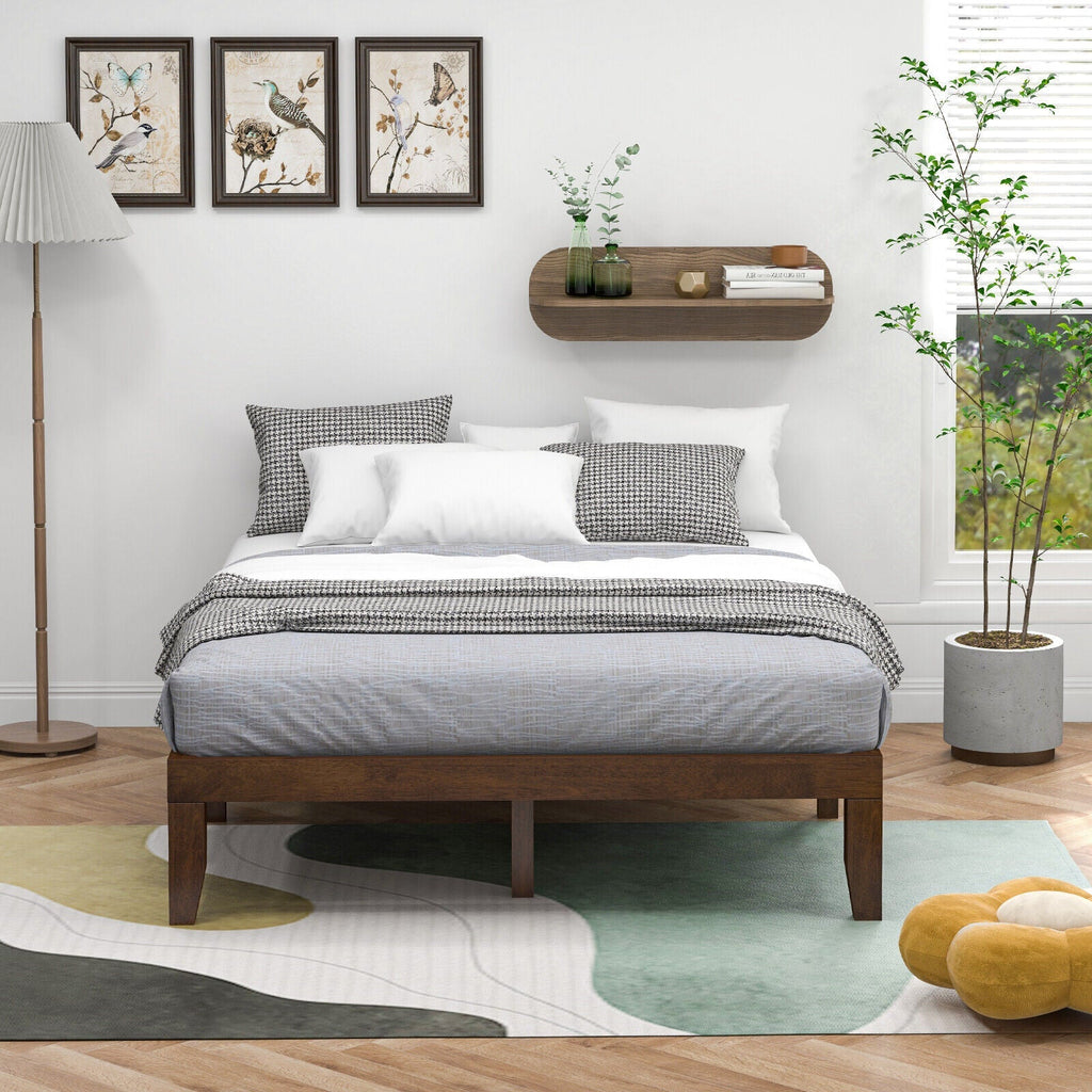 Queen Size 14 Inch Wooden Bed Mattress Frame