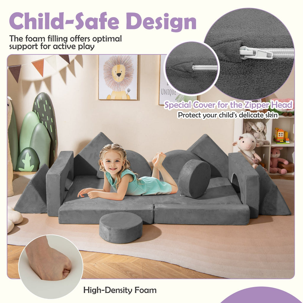 14 PCS Modular Kids Play Couch for Playroom and Bedroom