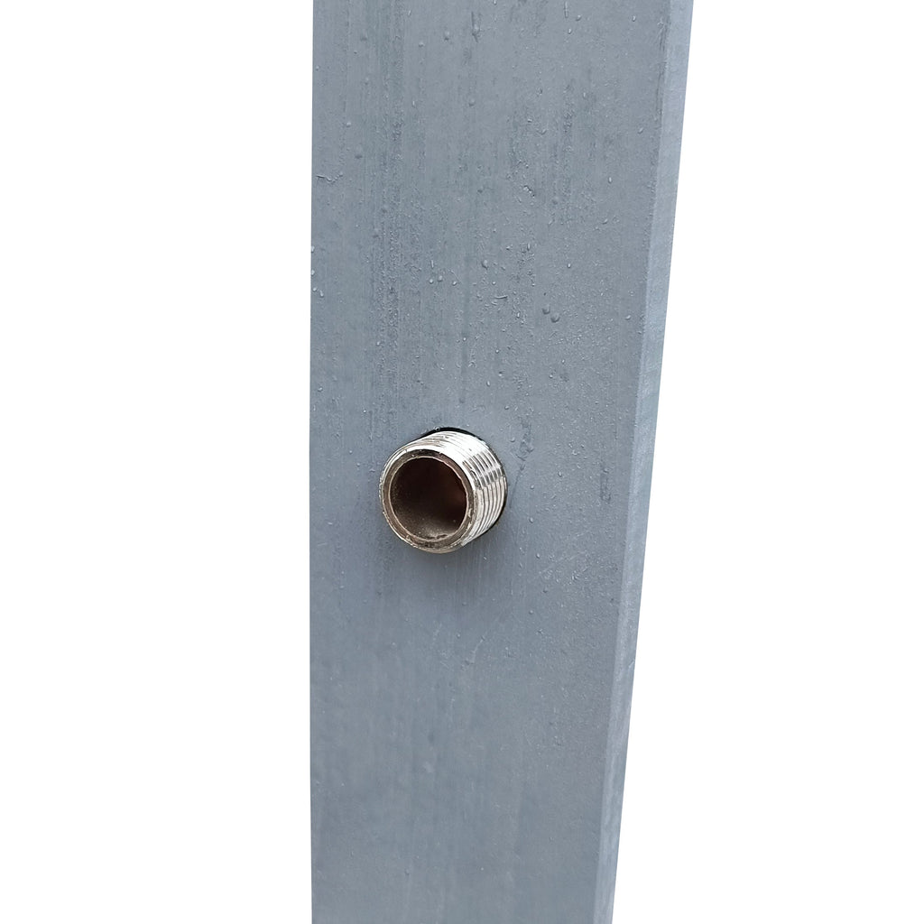 Outdoor Garden Pool Shower with Chassis Board, Cooling Solution, Gray Solid W
