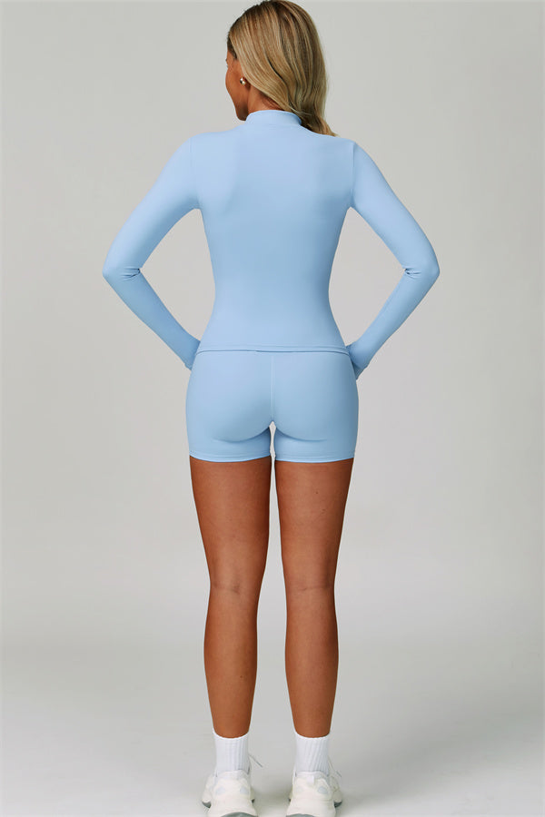 The Elixir Jacket Sports Bra Shorts 3-Piece Set