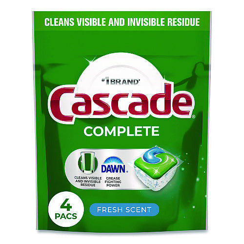 Cascade Complete Action Pacs, Fresh Scent, 4 Pods/Pack, 30 Packs/Carton