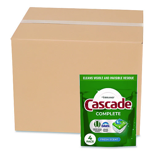 Cascade Complete Action Pacs, Fresh Scent, 4 Pods/Pack, 30 Packs/Carton