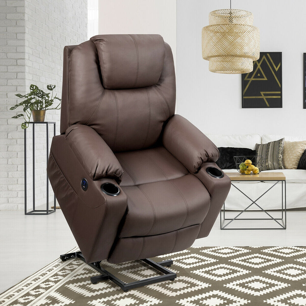 Electric Power Lift Leather Massage Sofa
