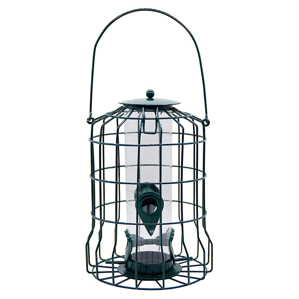 Metal Bird Feeder: Squirrel-Proof Seed Feeder with 4 Ports