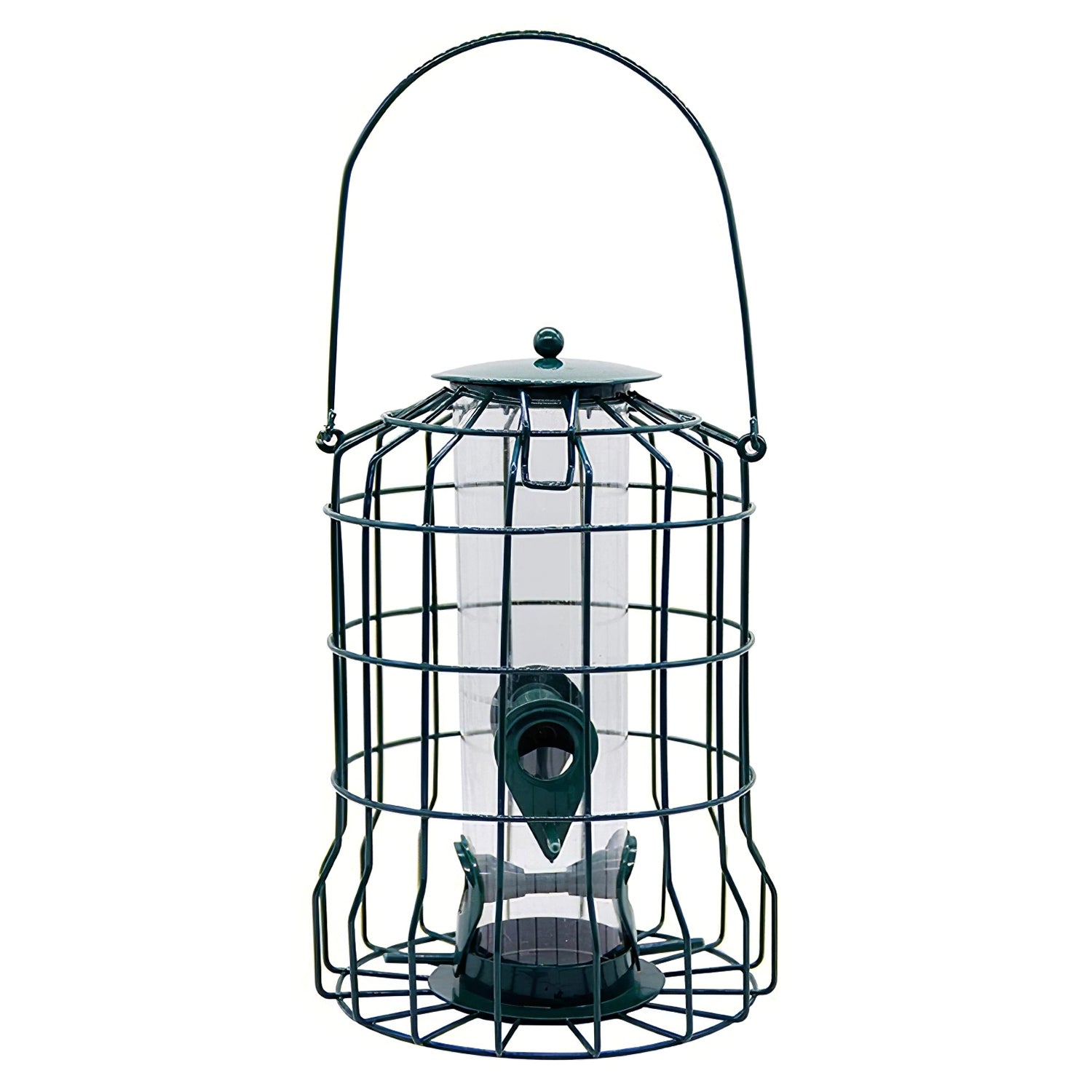 Metal Bird Feeder: Squirrel-Proof Seed Feeder with 4 Ports