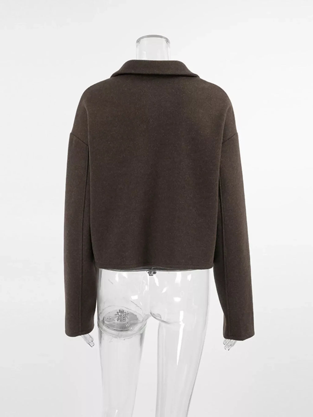 Zip Up Dropped Shoulder Jacket