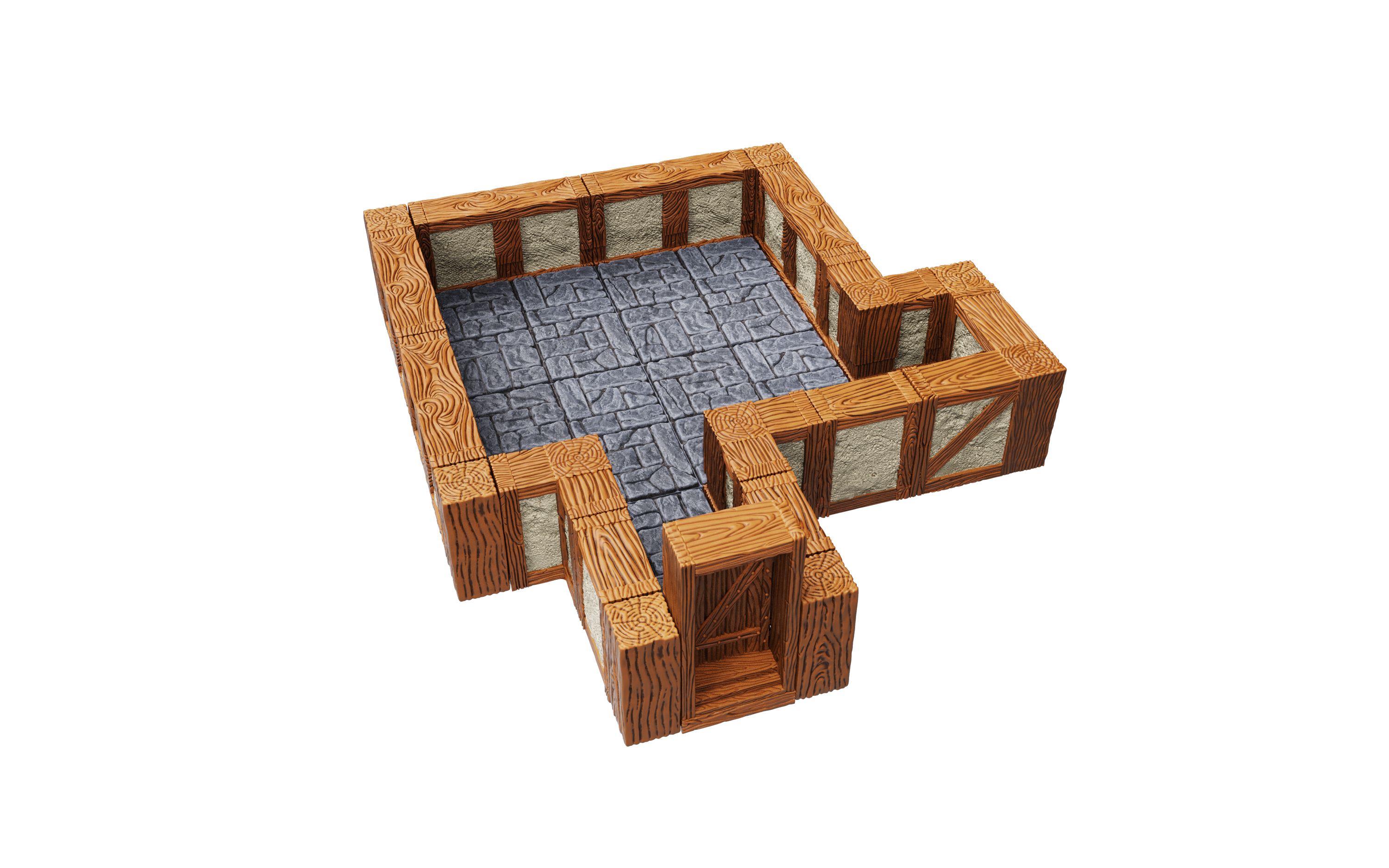 WarLock Tiles: Expansion Pack - 1 in. Town & Village Straight Walls