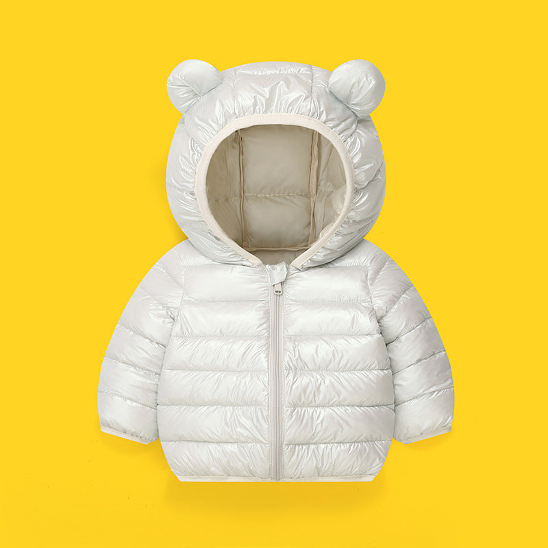 New Spring Autumn And Winter Solid-color Versatile Cotton Coat For Children