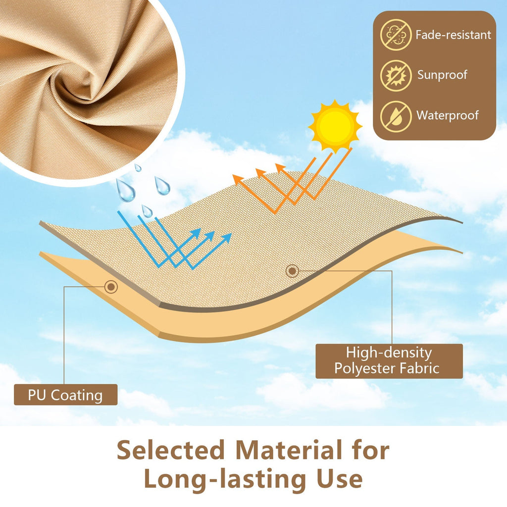 Patio Furniture Covers Waterproof Outdoor Conversation Covers for 3 Pieces Bistro Set-Beige