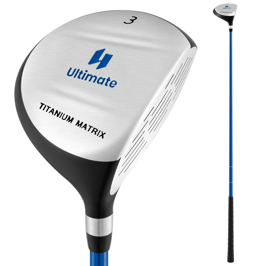 38 Inch 165CC Junior #3 Fairway Wood Golf Club with Fiberglass Shaft for Kids Ages 11-14