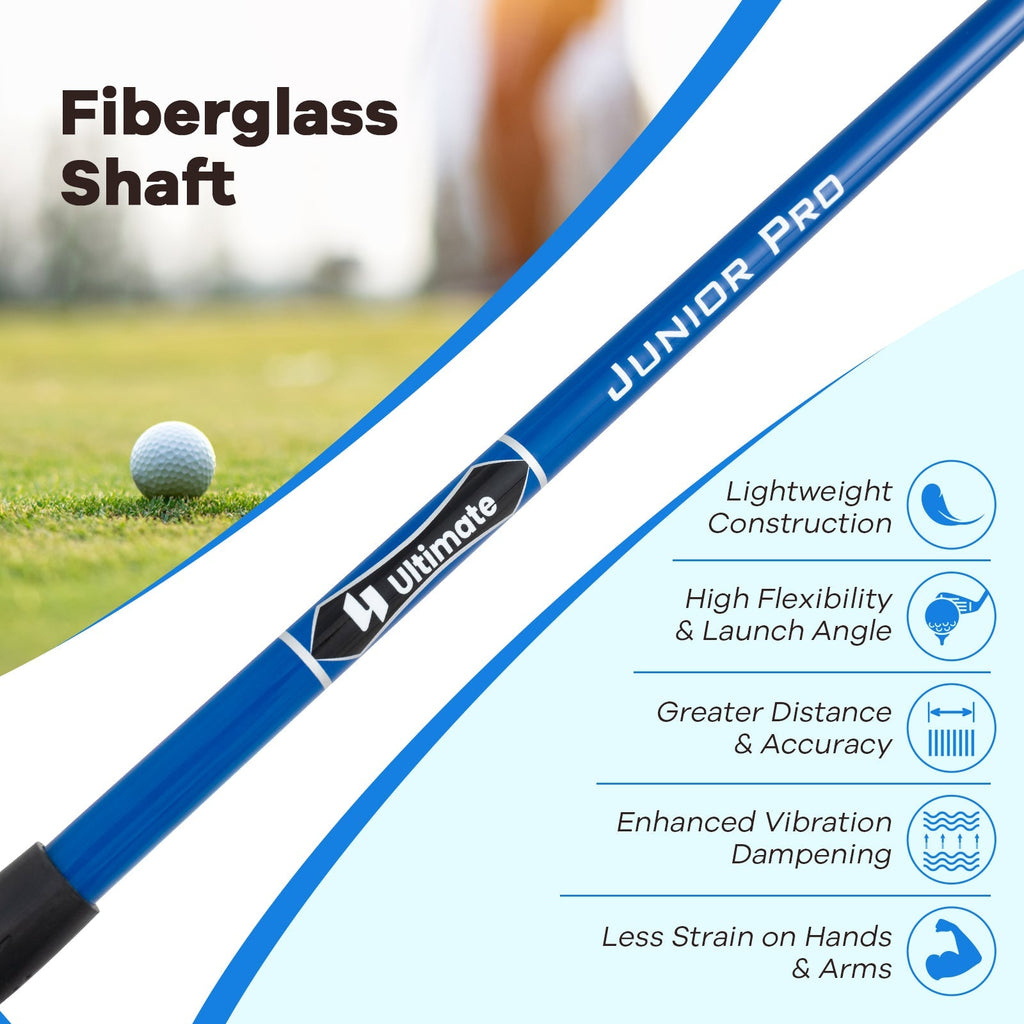38 Inch 165CC Junior #3 Fairway Wood Golf Club with Fiberglass Shaft for Kids Ages 11-14
